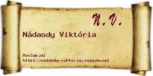 Nádasdy Viktória névjegykártya