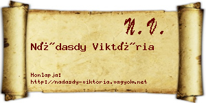 Nádasdy Viktória névjegykártya